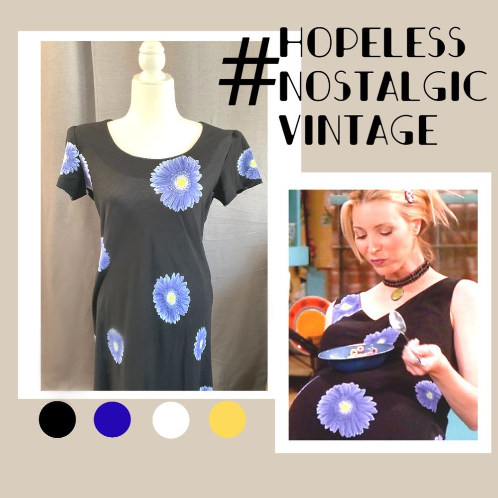 Vintage Jessica Howard daisy print dress ASO Phoebe Buffay